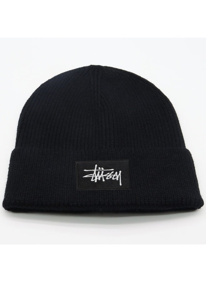 Stüssy Signature Logo Beanie – Classic Black Streetwear Style Warm Winter Cap